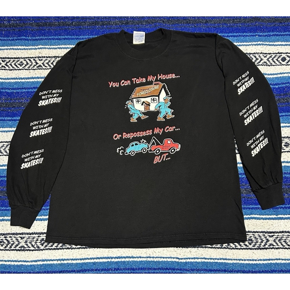 Y2K Destruction Convention Don't Mess With My Skates Roller Skate Shirt Men's XL